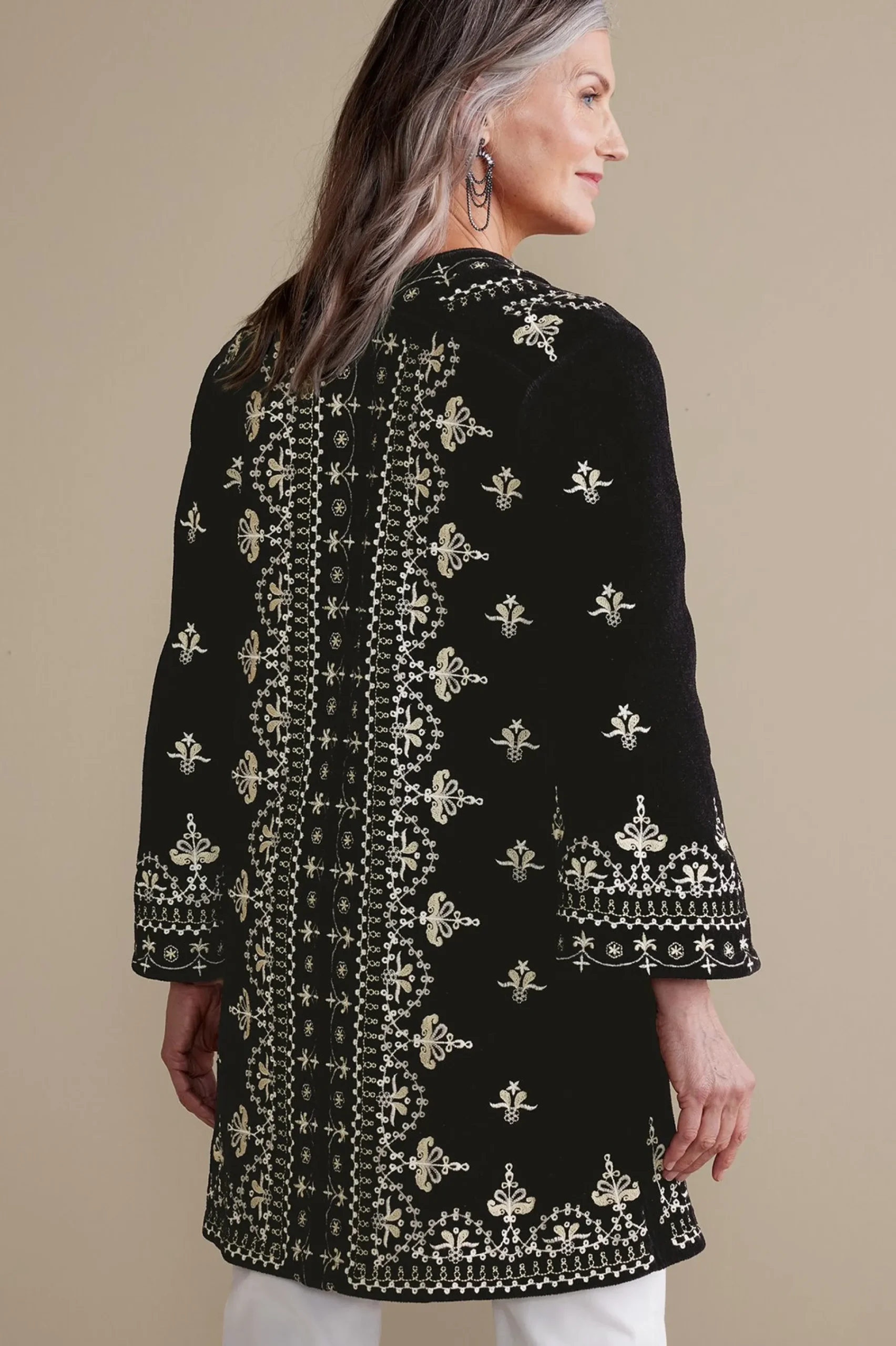 Feminine Flourish|EVelvet Styles-Soft Surroundings Tamaya Kimono Black