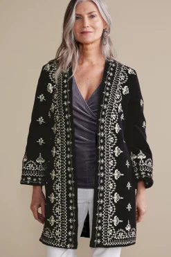 Feminine Flourish|EVelvet Styles-Soft Surroundings Tamaya Kimono Black