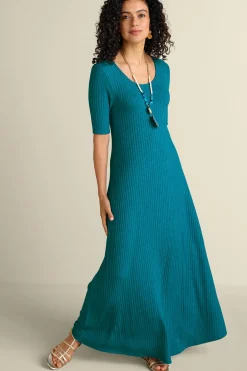 Everyday Styles|Vacation Shop-Soft Surroundings Textured Short Sleeve Santiago Dress Rose