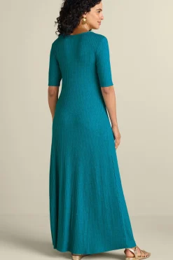 Everyday Styles|Vacation Shop-Soft Surroundings Textured Short Sleeve Santiago Dress Rose
