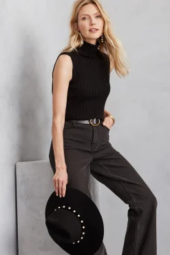 Everyday Styles|Sweaters & Cardigans-Soft Surroundings Tia Sweater Tank Black