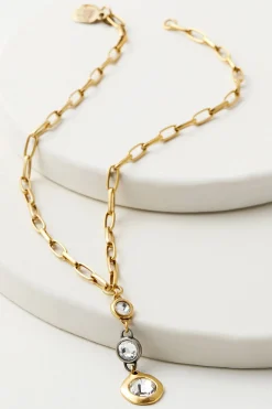 Necklaces|necklaces-Soft Surroundings Trinity Drop Necklace Gold