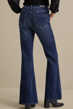 Everyday Styles|Wear Now Styles-Soft Surroundings Ultimate Denim Flare Jeans Tidal Blue Wash