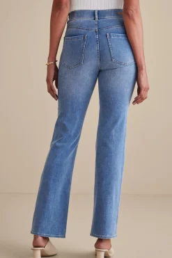 Into The Blues|Everyday Styles-Soft Surroundings Ultimate Denim Pull-On Bootcut Jeans Black