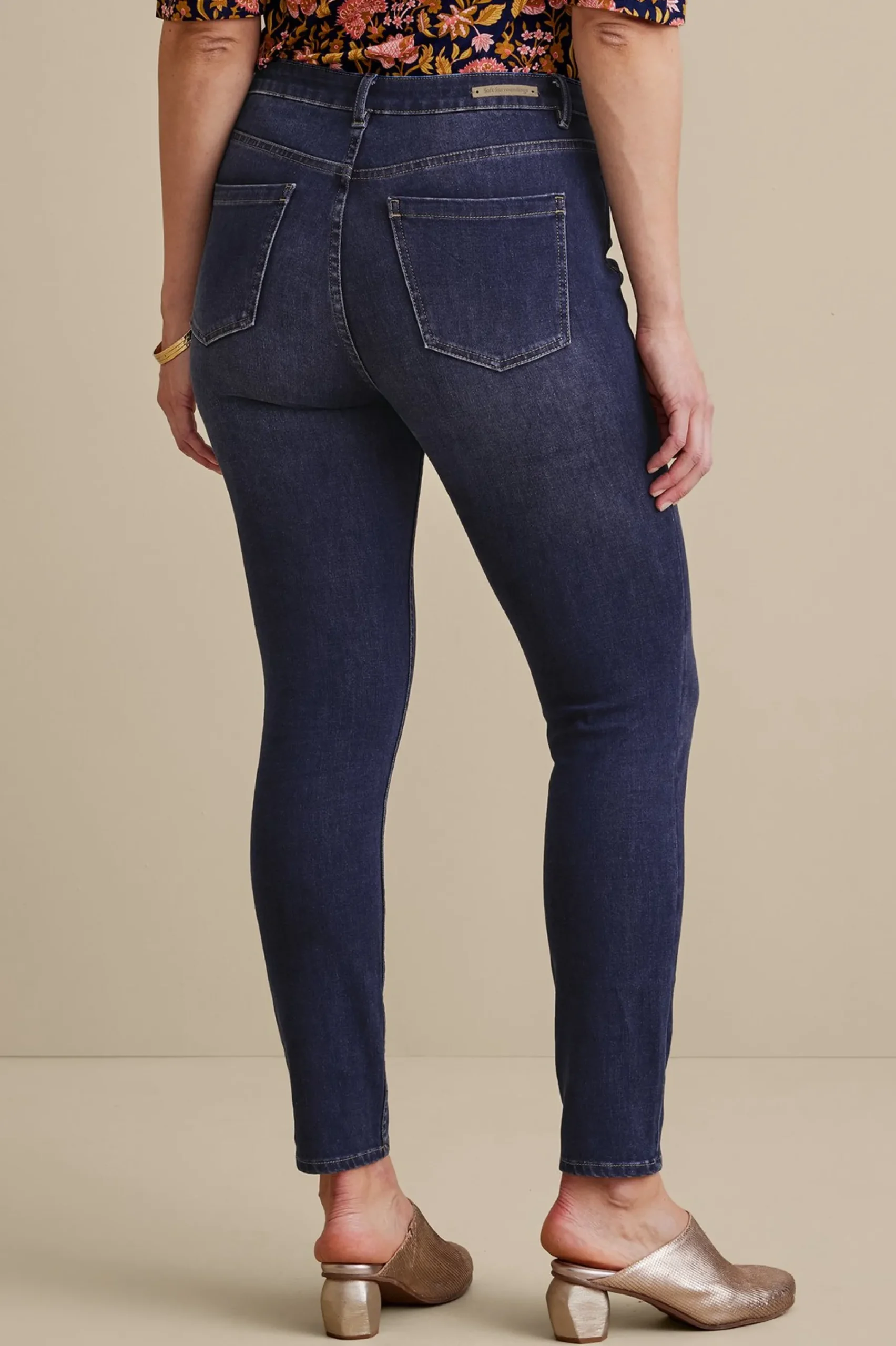 Everyday Styles|Wear Now Styles-Soft Surroundings Ultimate Denim Skinny Ankle Jeans Black