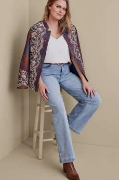 Everyday Styles|Wear Now Styles-Soft Surroundings Ultimate Denim Wide Leg Jeans Moonstone Wash