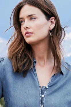 Earrings|earrings-Soft Surroundings Valeria Hanging Earring Silver