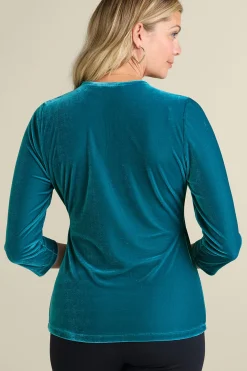 Feminine Flourish|Everyday Styles-Soft Surroundings Velvet Alyssa Knit Top Cabernet