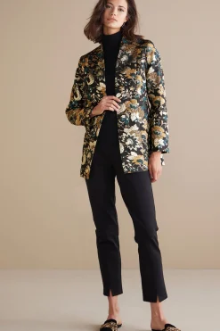 Feminine Flourish|Global Artistry-Soft Surroundings Viola Jacquard Jacket Multi Floral