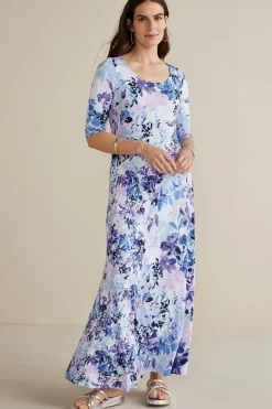 Feminine Flourish|occasion dresses-Soft Surroundings Vivienne Dress Garden Dream Blue