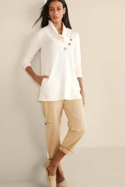 Wear Now Styles|long sleeve-Soft Surroundings Westminster Tunic Sweatshirt Black